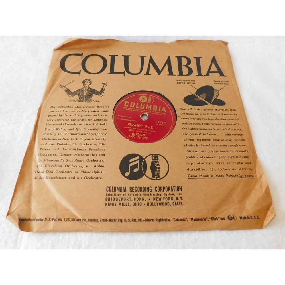 HOOSIER HOT SHOTS Goofus / Runnin Wild Columbia 37710 78RPM